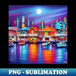 Beautiful Harbours - PNG Transparent Sublimation Design - Vibrant and Eye-Catching Typography