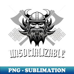 Not Socializable Grim Viking Warrior - Signature Sublimation PNG File - Spice Up Your Sublimation Projects