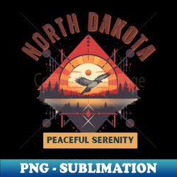 North Dakota - Peaceful Serenity - Artistic Sublimation Digital File - Bring Your Designs to Life