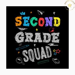 Second grade squad svg, 100th Days svg, back to school svg, school svg, teacher svg, school party svg, first school day