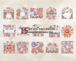 15 Retro Halloween Bundle Png, Halloween Svg, Cute Halloween, Halloween, Halloween Png 129