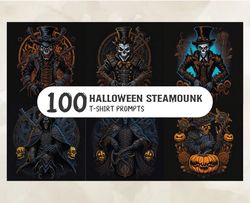 100 Halloween Steamounk Tshirt Prompts, Halloween Svg, Cute Halloween, Halloween, Halloween Png 150