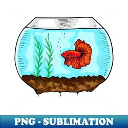 betta fish aquarium aquarist - sublimation-ready png file - revolutionize your designs