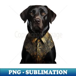 Black Labrador Retriever - Retro PNG Sublimation Digital Download - Instantly Transform Your Sublimation Projects