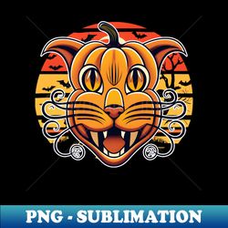 pumpkin cat halloween - Sublimation-Ready PNG File - Perfect for Creative Projects