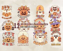 12 Retro Fall Halloween, Halloween Svg, Cute Halloween, Halloween, Halloween Png 126