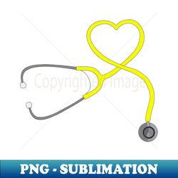Stethoscope Heart - Vintage Sublimation PNG Download - Vibrant and Eye-Catching Typography