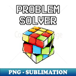 Problem Solver Puzzle Cube Math Nerd - Creative Sublimation PNG Download - Perfect for Personalization