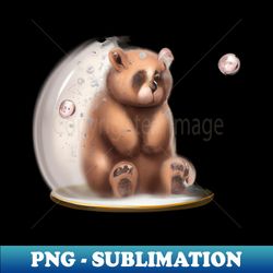 Cute Grizzly Bear Drawing - Decorative Sublimation PNG File - Add a Festive Touch to Every Day
