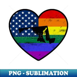 Maryland United States Gay Pride Flag Heart - Premium PNG Sublimation File - Perfect for Sublimation Mastery