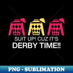 Derby Time Horse Racing Color Tee Funny Kentucky Derby Suit gift for Derby Lover - Vintage Sublimation PNG Download - Enhance Your Apparel with Stunning Detail