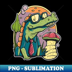 Fungus-loving Gator Accountant - PNG Transparent Sublimation File - Bring Your Designs to Life