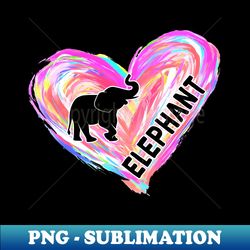 elephant watercolor heart brush - trendy sublimation digital download - stunning sublimation graphics