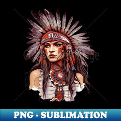 Native American Girl 3 - Vintage Sublimation PNG Download - Defying the Norms