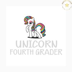Unicorn fourth grader svg, 100th Days svg, back to school svg, unicorn svg, students svg, school svg, teachers svg, unic