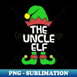 Uncle Elf Matching Family Group Christmas Party Pajama - PNG Transparent Digital Download File for Sublimation - Bold & Eye-catching