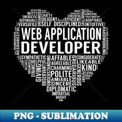 Web Application Developer Heart - PNG Transparent Digital Download File for Sublimation - Perfect for Sublimation Art