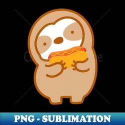 Easily Distracted By Hot Dog Sloth - Aesthetic Sublimation Digital File - Boost Your Success with this Inspirational PNG Download