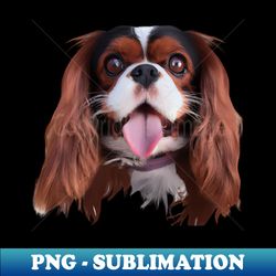 Cute Cavalier King Charles Spaniel Drawing - Retro PNG Sublimation Digital Download - Add a Festive Touch to Every Day