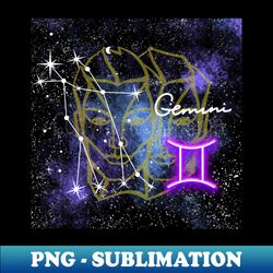 Gemini Twins Zodiac Sign Astrology - Premium PNG Sublimation File - Unlock Vibrant Sublimation Designs