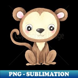 Cute Baby Monkey - Digital Sublimation Download File - Boost Your Success with this Inspirational PNG Download
