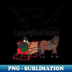 Christmas sleigh ride - male couple - Instant PNG Sublimation Download - Stunning Sublimation Graphics