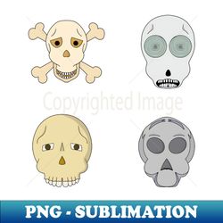 Adorable Skulls Collection - Creative Sublimation PNG Download - Boost Your Success with this Inspirational PNG Download