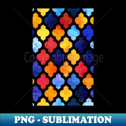Marrakesh Moroccan red and blue - Digital Sublimation Download File - Perfect for Creative Projects