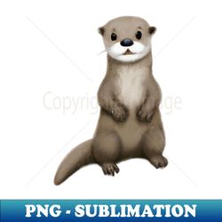 Cute Otter Drawing - Modern Sublimation PNG File - Defying the Norms