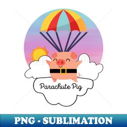 Parachute Pig - Exclusive PNG Sublimation Download - Transform Your Sublimation Creations