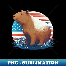 Capybara 4th of July - Premium PNG Sublimation File - Unleash Your Inner Rebellion