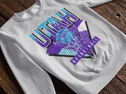 Utah Basketball 90s Throwback Crewneck Unisex Sweatshirt