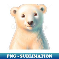 cute polar bear drawing - creative sublimation png download - vibrant and eye-catching typography