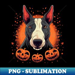Bull Terrier Halloween - PNG Sublimation Digital Download - Fashionable and Fearless
