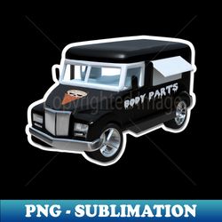 Halloween Hearse Body Parts - PNG Sublimation Digital Download - Fashionable and Fearless