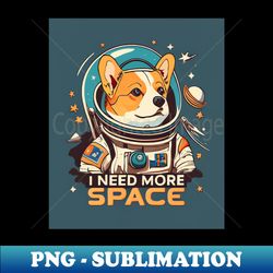 Corgi Astronaut Suit I need more spacepng - Elegant Sublimation PNG Download - Perfect for Sublimation Mastery