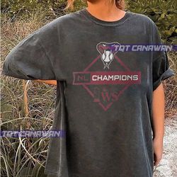 Vintage Arizona Diamondbacks 2023 National League Champions Diamond Icon T-Shirt, Arizona Baseball Shirt, Retro Diamondb