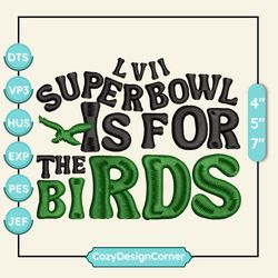 Super Bowl Is For The Bird Embroidery Design, NFL Philadelphia Eagles Football Logo Embroidery Design, Famous Football Team Embroidery Design, Football Embroidery Design, Pes, Dst, Jef, Files