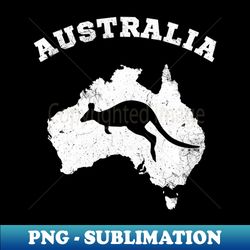 Australia Kangaroo Patriotic Symbol Vintage - Instant PNG Sublimation Download - Bold & Eye-catching