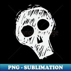 Skull head doodle - Modern Sublimation PNG File - Bring Your Designs to Life
