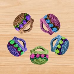 Crochet EarPod Bag pattern, Boho Mini Pouch Bag Charm Pattern, Airpod case pattern, Earbud holder pattern, Earbud case p