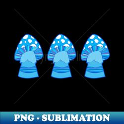 Blue Mushrooms - Trendy Sublimation Digital Download - Stunning Sublimation Graphics