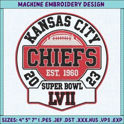 Kansas City Champion Football Logo Embroidery Design, NFL Kansas City Chiefs Football Logo Embroidery Design, Famous Football Team Embroidery Design, Football Embroidery Design, Pes, Dst, Jef, Files