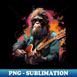 Monkey Playing Guitar - Stylish Sublimation Digital Download - Unleash Your Creativity