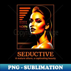 Seductive Allure Captivating Beauty in our Mature Fashion Collection - Sublimation-Ready PNG File - Instantly Transform Your Sublimation Projects