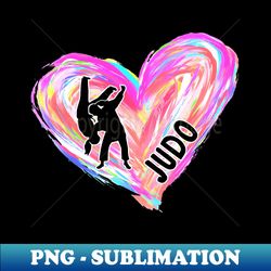 judo watercolor heart brush - exclusive sublimation digital file - unleash your creativity