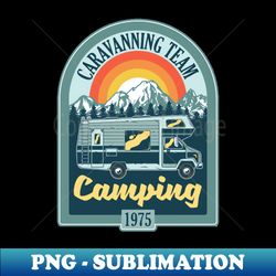Camping Lovers Caravan since 1975 - Trendy Sublimation Digital Download - Vibrant and Eye-Catching Typography
