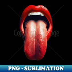 Hot red lips Long Tongue out - Premium Sublimation Digital Download - Unleash Your Inner Rebellion