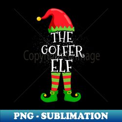 Golfer Elf Family Matching Christmas Group Funny Gift - Exclusive Sublimation Digital File - Bring Your Designs to Life
