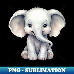 Baby Elephant - Modern Sublimation PNG File - Bring Your Designs to Life
